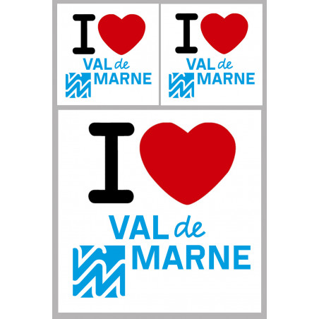 Département 94 le Val de Marne (1fois 10cm 2fois 5cm) - Autocollant(sticker)