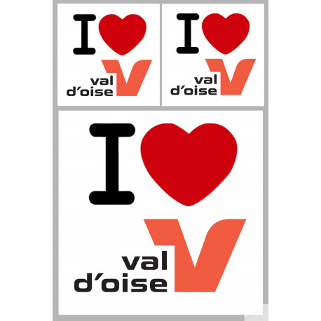 Département 95 le Val d'Oise (1fois 10cm 2fois 5cm) - Autocollant(sticker)