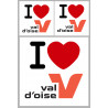 Département 95 le Val d'Oise (1fois 10cm 2fois 5cm) - Autocollant(sticker)