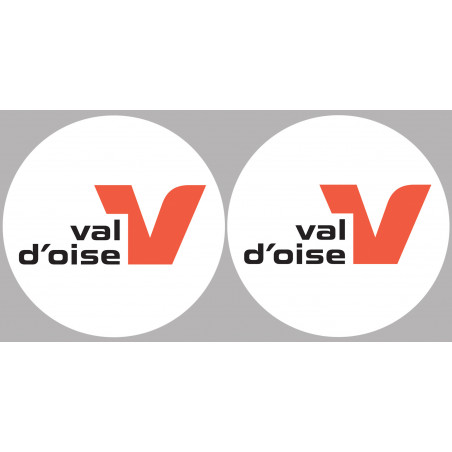 Département 95 le Val d'Oise (2 fois 10cm) - Autocollant(sticker)