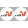 Département 95 le Val d'Oise (2 fois 10cm) - Autocollant(sticker)