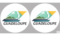 Département 971 la Guadeloupe (2 fois 10cm) - Autocollant(sticker)