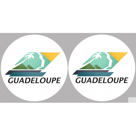 Département 971 la Guadeloupe (2 fois 10cm) - Autocollant(sticker)