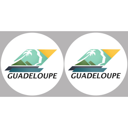 la Guadeloupe (2fois 10cm) - Sticker/autocollant