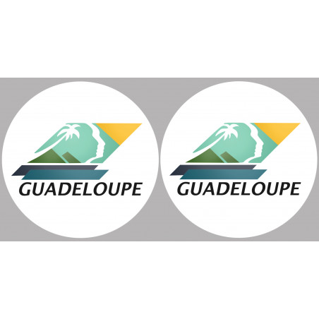 Département 971 la Guadeloupe (2 fois 10cm) - Autocollant(sticker)