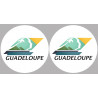 Département 971 la Guadeloupe (2 fois 10cm) - Autocollant(sticker)