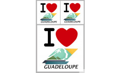 Département 971 la Guadeloupe (1fois 10cm 2fois 5cm) - Autocollant(sticker)