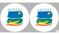 Département 973 la Guyane (2 fois 10cm) - Autocollant(sticker)