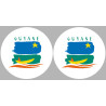 la Guyane (2fois 10cm) - Sticker/autocollant