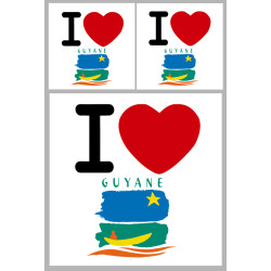 la Guyane (1fois 10cm 2fois 5cm) - Sticker/autocollant