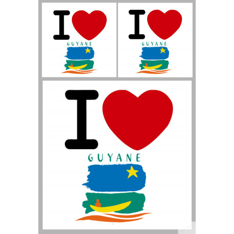 Département 973 la Guyane (1fois 10cm 2fois 5cm) - Autocollant(sticker)