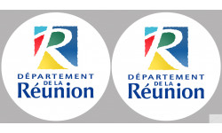 Département 974 la Réunion (2 fois 10cm) - Autocollant(sticker)