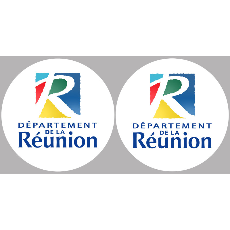 la Réunion (2fois 10cm) - Sticker/autocollant