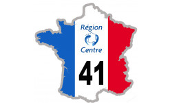 FRANCE 41 région Centre (5x5cm) - Autocollant(sticker)