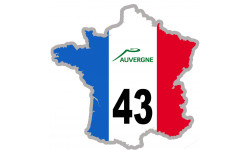 FRANCE 43 Auvergne (10x10cm) - Autocollant(sticker)