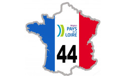 FRANCE 44 Pays de la Loire (20x20cm) - Autocollant(sticker)