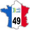 FRANCE 49 Pays de la Loire (15x15cm) - Autocollant(sticker)