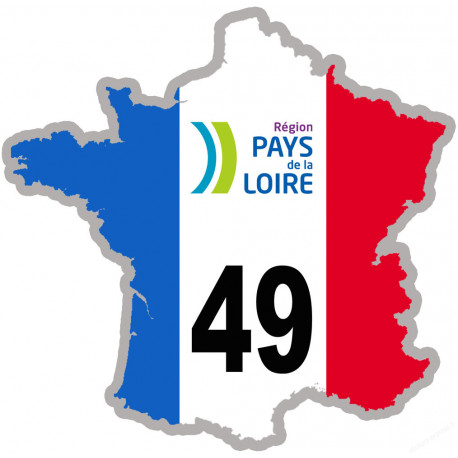 FRANCE 49 Pays de la Loire (20x20cm) - Autocollant(sticker)