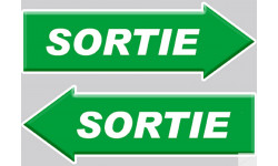 sortie flèche droite et gauche - 2 stickers 29,7x10cm - Autocollant(sticker)