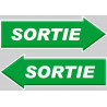 sortie flèche droite et gauche - 2 stickers 29,7x10cm - Autocollant(sticker)