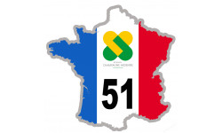 FRANCE 51 Champagne Ardenne (20x20cm) - Autocollant(sticker)