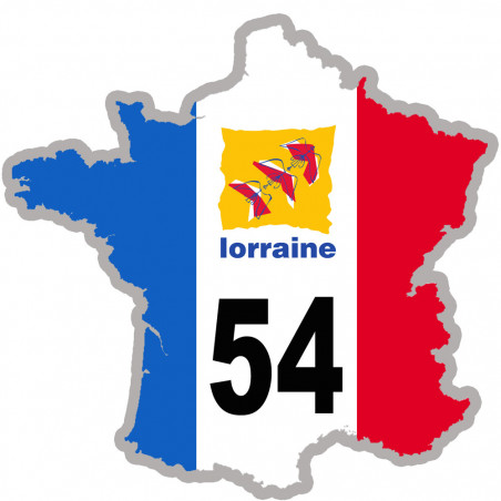 FRANCE 54 Lorraine (10x10cm) - Autocollant(sticker)