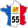 FRANCE 55 Lorraine (10x10cm) - Autocollant(sticker)