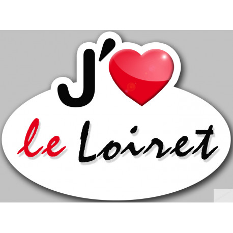 j'aime le Loiret (15x11cm) - Autocollant(sticker)