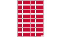 Drapeau Danemark (8 stickers 9.5x6.3cm) - Autocollant(sticker)