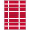 Drapeau Danemark (8 stickers 9.5x6.3cm) - Sticker/autocollant