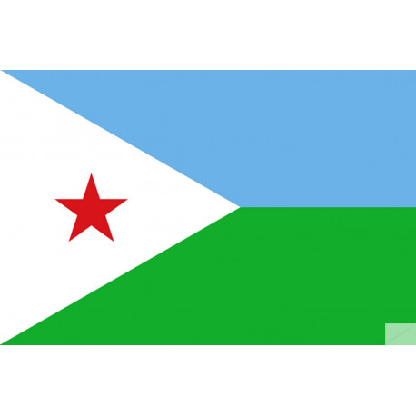 Drapeau Djibouti (19.5x13cm) - Autocollant(sticker)