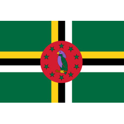 Drapeau la Dominique (5x3.3cm) - Sticker/autocollant