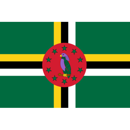 Drapeau la Dominique (5x3.3cm) - Sticker/autocollant