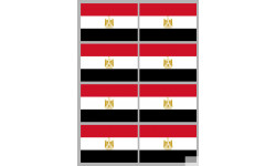 Drapeau Egypte (8 stickers 9.5x6.3cm) - Autocollant(sticker)