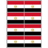Drapeau Egypte (8 stickers 9.5x6.3cm) - Sticker/autocollant