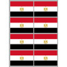 Drapeau Egypte (8 stickers 9.5x6.3cm) - Autocollant(sticker)