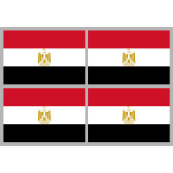 Drapeau Egypte (4 stickers 9.5x6.3cm) - Sticker/autocollant