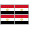 Drapeau Egypte (4 stickers 9.5x6.3cm) - Autocollant(sticker)