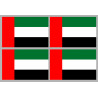 Drapeau Émirats arabes unis (4 stickers 9.5x6.3cm) - Autocollant(sticker)