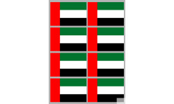 Drapeau Émirats arabes unis (8 stickers 9.5x6.3cm) - Autocollant(sticker)