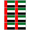 Drapeau Émirats arabes unis (8 stickers 9.5x6.3cm) - Autocollant(sticker)