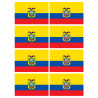 Drapeau Équateur (8 stickers 9.5x6.3cm) - Sticker/autocollant