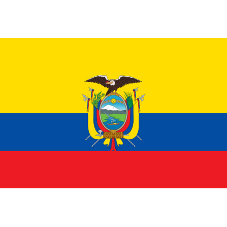 Drapeau Équateur (15x10cm) - Sticker/autocollant
