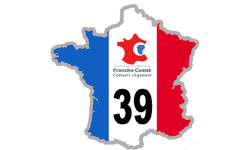 FRANCE 39 Franche Comté (10x10cm) - Autocollant(sticker)