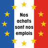 Nos achats sont nos emplois - 20cm - Autocollant(sticker)