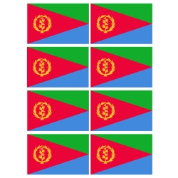 Drapeau Érythrée (8 stickers 9.5x6.3cm) - Sticker/autocollant
