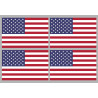Drapeau États-Unis (4 stickers 9.5x6.3cm) - Sticker/autocollant