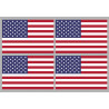Drapeau États-Unis (4 stickers 9.5x6.3cm) - Autocollant(sticker)