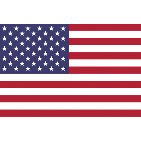 Drapeau États-Unis (19.5x13cm) - Autocollant(sticker)