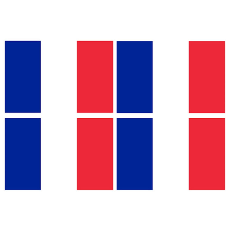 Drapeau France (4 fois 9.5x6.3 cm) - Sticker/autocollant